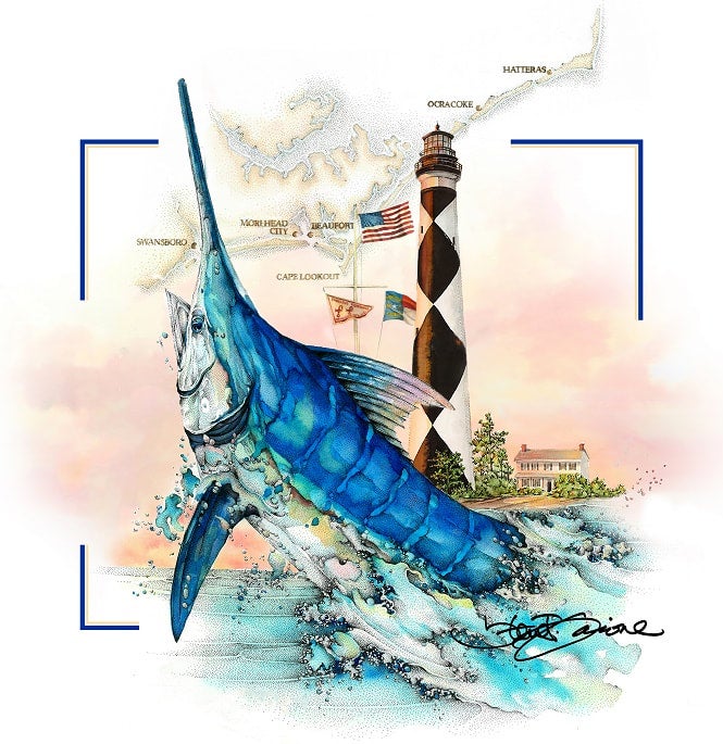 2024 Big Rock Blue Marlin Tournament Illustration Sample Steve Goione